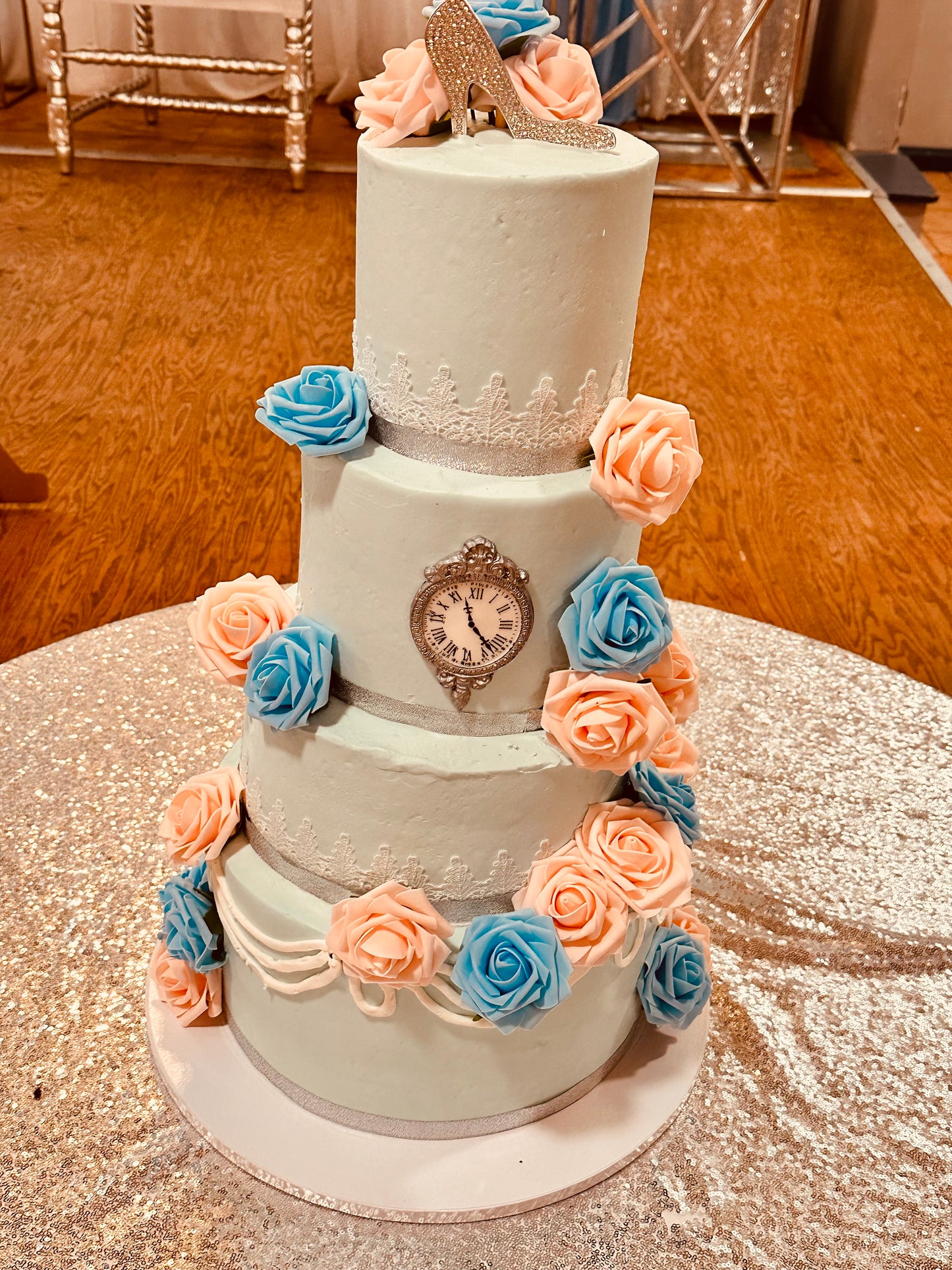 Four tiered cake 6/8/10/12