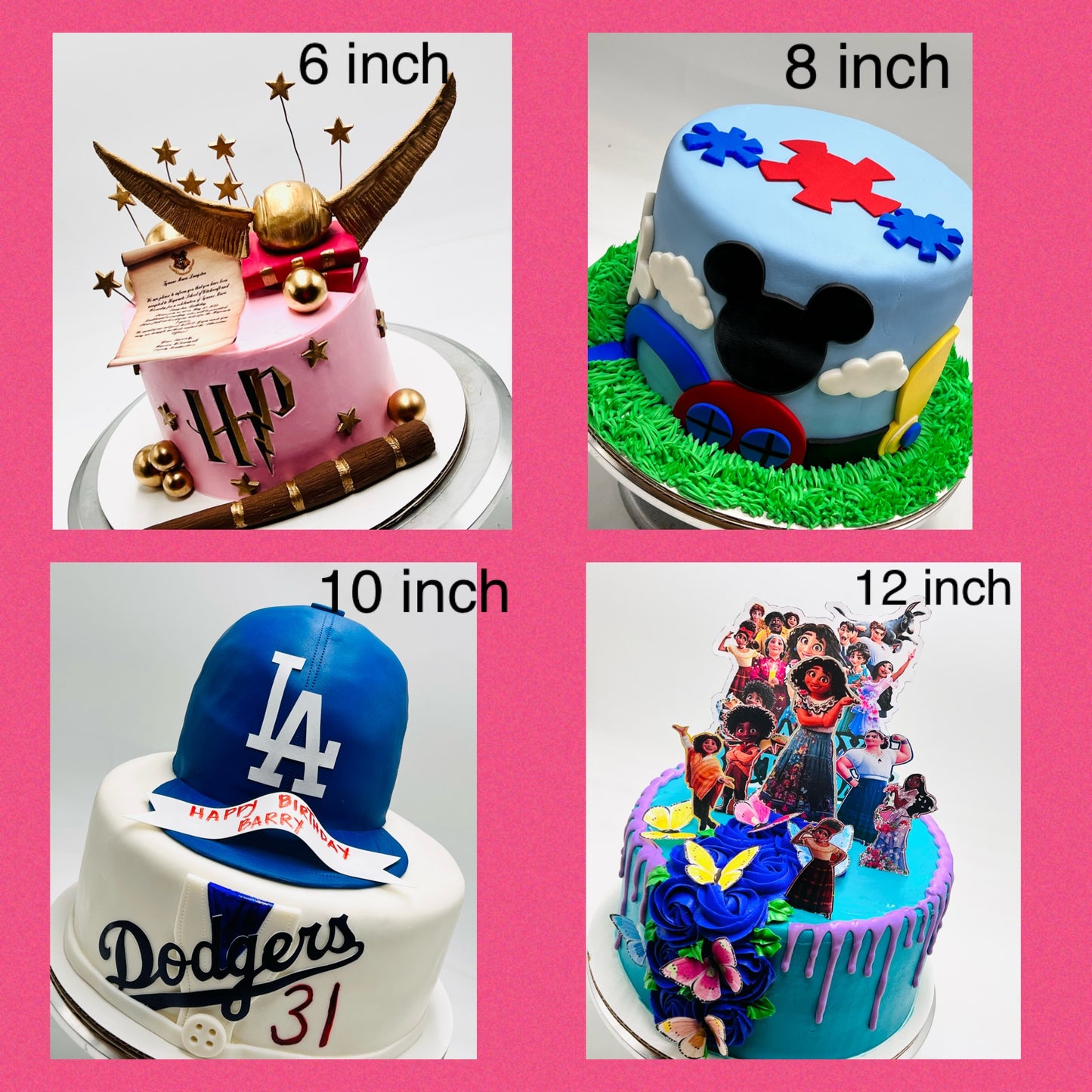 Circle Cake Sizes
