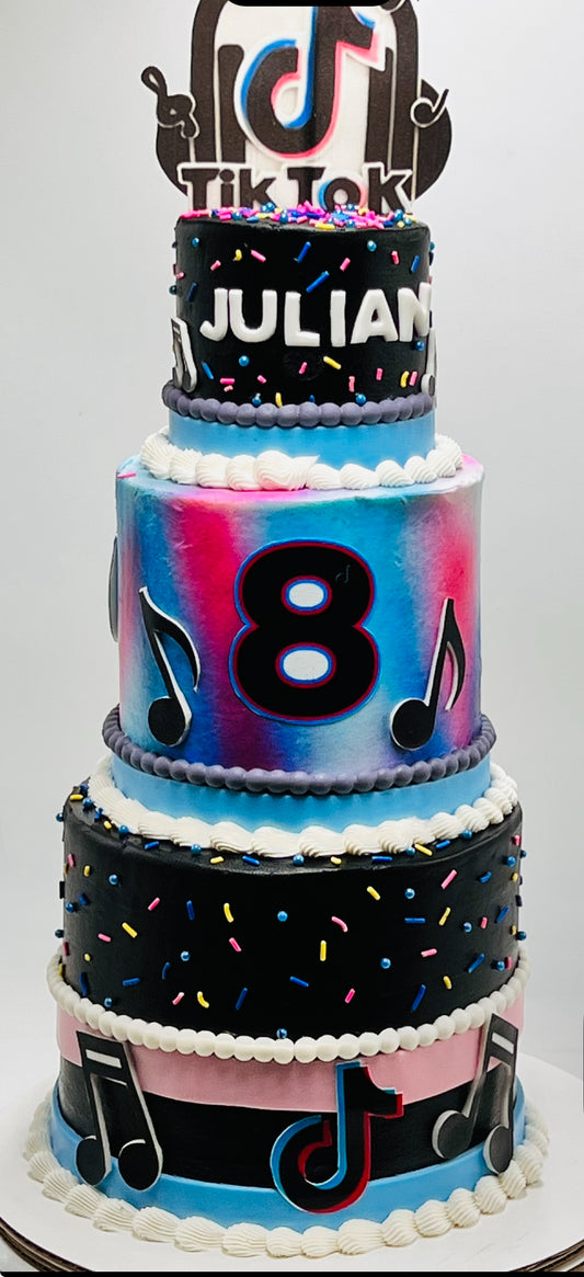 Three tiered cake 6/8/10